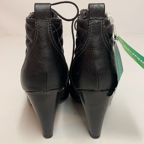 Sole Senseability Trixxie Black lace up heel ankle boots A4 - Picture 6 of 8